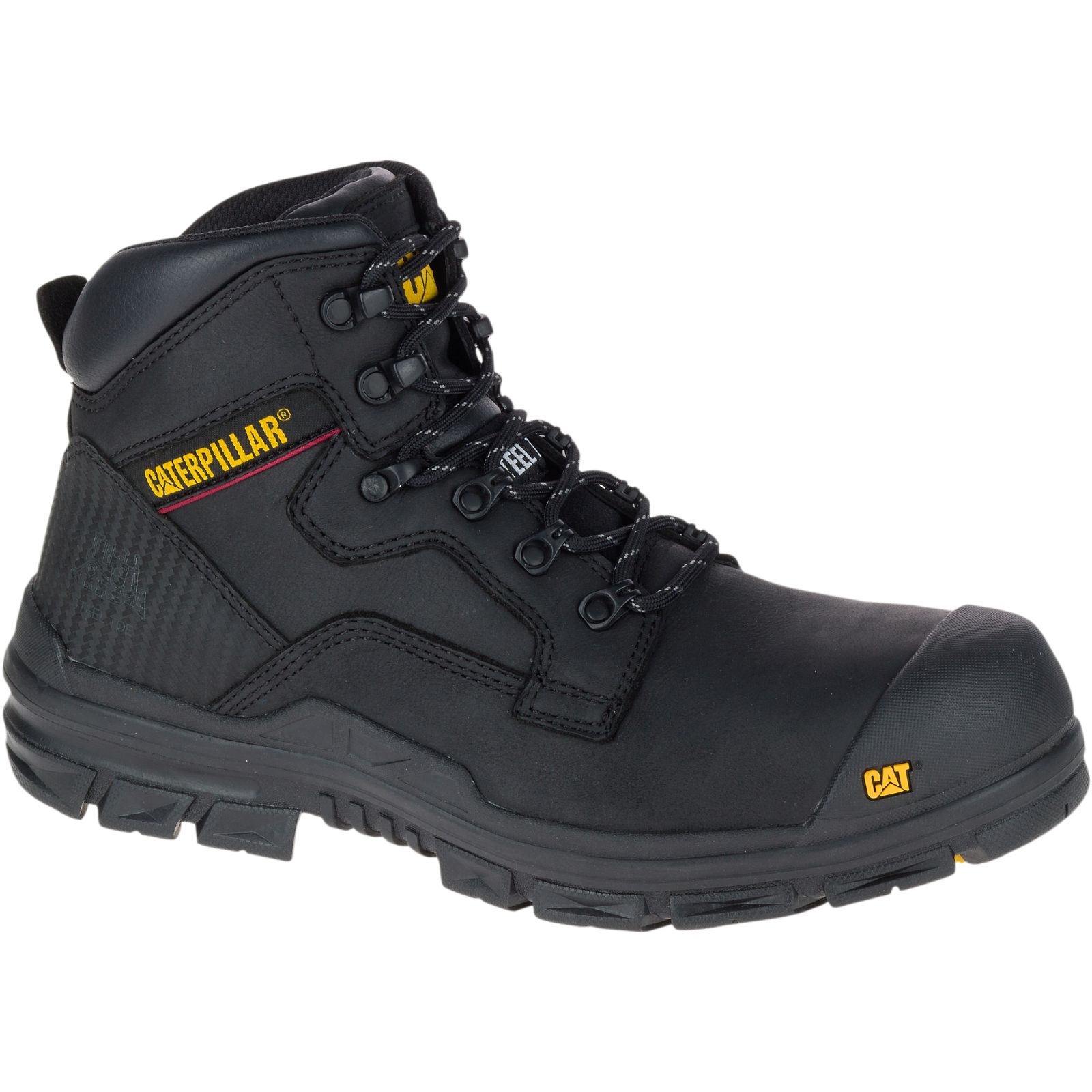 Caterpillar Bearing S3 Water Resistant Hro Src Steel Toe Philippines - Mens Work Boots - Black 42506FRXT